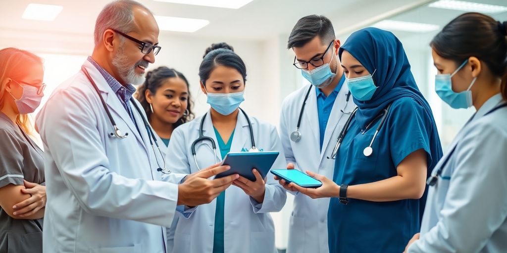 | thumbnail 1edd6d8a 1b7f 4be1 b062 6b8d07d2c6eb Doctors and nurses using AI technology in a clinic.