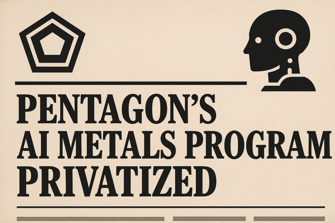 Pentagon's AI Metals Program Privatized: A Strategic Move to Secure Western Supply Chains